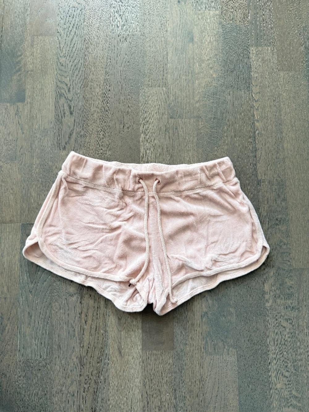 Pink Velour Drawstring Lounge Shorts Size S Matchin Sweater Avail. Juicy Couture